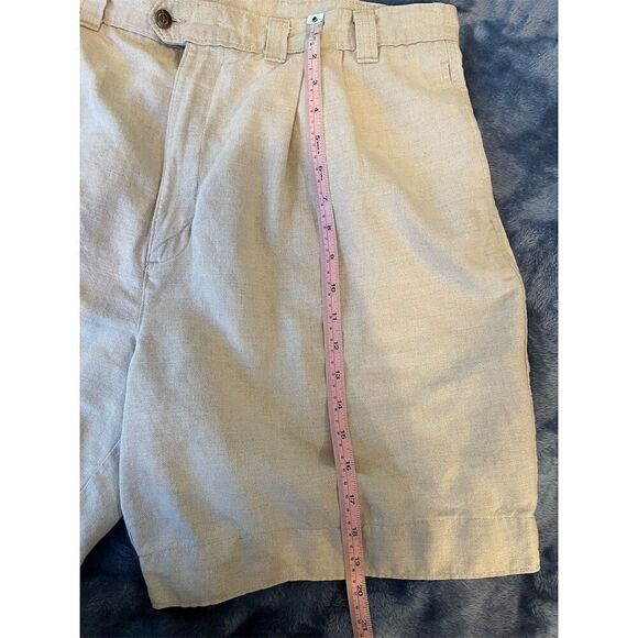 Dockers Men's Chino Shorts Size 38 Beige Linen Blend Casual Classic Fit - Picture 6 of 12